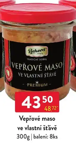Qanto Rekord vepřové maso ve vlastní šťávě nabídka