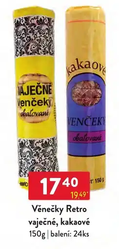Qanto Věnečky Retro vaječné, kakaové nabídka