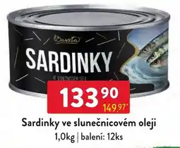 Qanto Danta sardinky ve slunečnicovém oleji nabídka