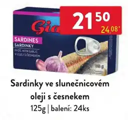 Qanto Gia sardinky ve slunečnicovém oleji s česnekem nabídka