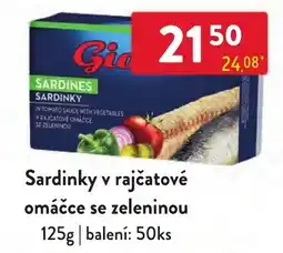 Qanto Gia sardinky v rajčatové omáčce se zeleninou nabídka