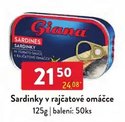 Qanto Giana sardinky v rajčatové omáčce nabídka