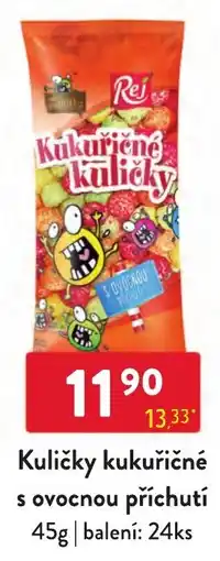 Qanto Rej kuličky kukuřičné s ovocnou příchutí nabídka