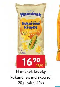 Qanto Hamánek kukuričné křupky s mořskou solí nabídka