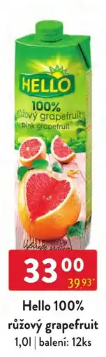 Qanto Hello 100% růžový grapefruit nabídka