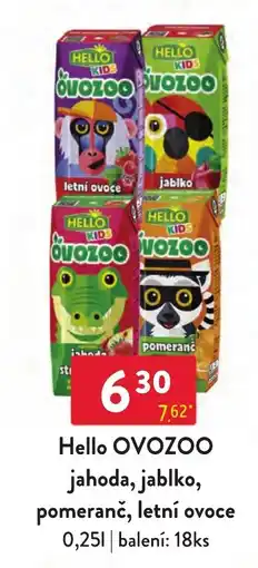 Qanto Hello OVOZOO jahoda, jablko, pomeranč, letní ovoce nabídka