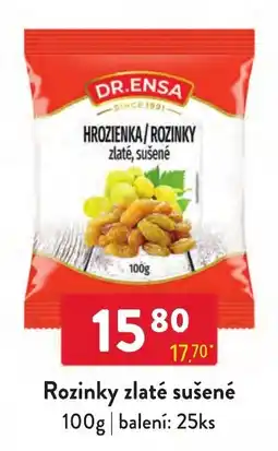 Qanto Dr. Ensa rozinky zlaté sušené nabídka