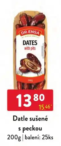 Qanto Dr. Ensa datle sušené s peckou nabídka