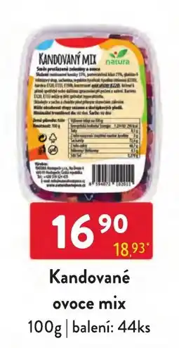 Qanto natura kandované ovoce mix nabídka