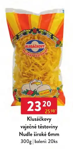 Qanto Klusáčkovy vaječné těstoviny nabídka