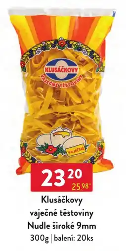 Qanto Klusáčkovy vaječné těstoviny nabídka