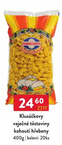 Qanto Klusáčkovy vaječné těstoviny kohoutí hřebeny nabídka