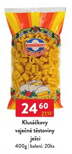 Qanto Klusáčkovy vaječné těstoviny ježci nabídka