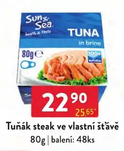 Qanto Sun & Sea Tuňák steak ve vlastní šťávě nabídka