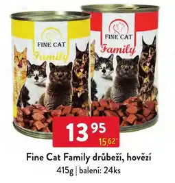 Qanto Fine Cat Family drůbeží, hovězí nabídka