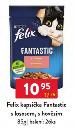 Qanto Felix kapsička Fantastic s lososem, s hovězím nabídka