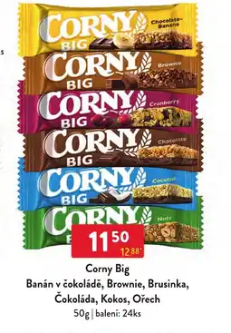Qanto Corny Big Banán v čokoládě, Brownie, Brusinka, Čokoláda, Kokos, Ořech nabídka