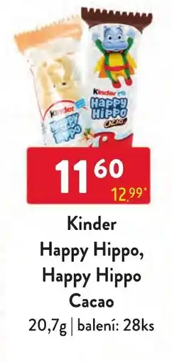 Qanto Kinder Happy Hippo, Happy Hippo Cacao nabídka