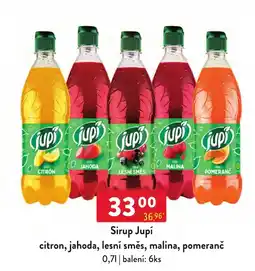 Qanto Jupi sirup citron, jahoda, lesní směs, malina, pomeranč nabídka