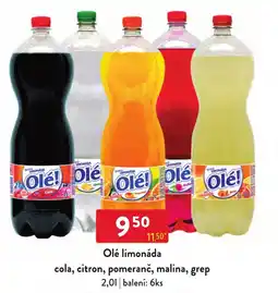Qanto Olé limonáda nabídka