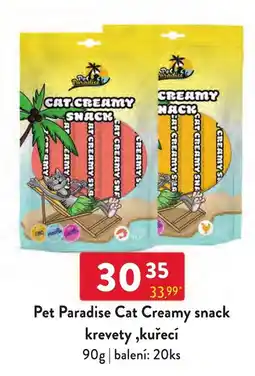 Qanto Pet Paradise Cat Creamy snack nabídka
