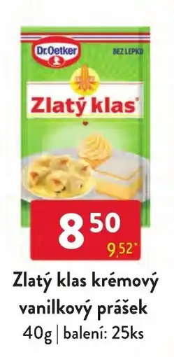 Qanto Dr.Oetker Zlatý klas krémový vanilkový prášek nabídka