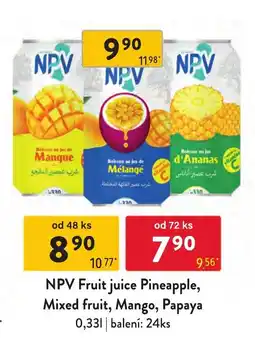 Qanto NPV Fruit juice Pineapple, Mixed fruit, Mango, Papaya nabídka