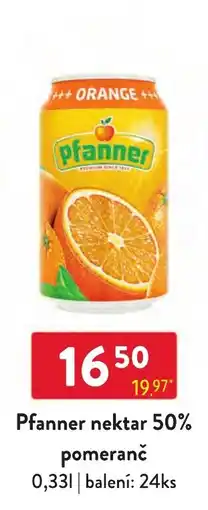 Qanto Pfanner nektar 50% pomeranč nabídka