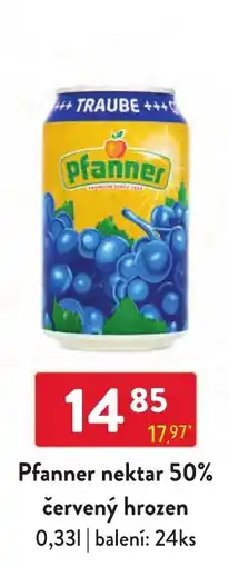 Qanto Pfanner nektar 50% červený hrozněn nabídka