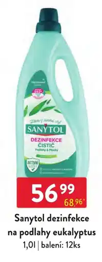Qanto Sanytol dezinfekce na podlahy eukalyptus nabídka