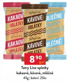 Qanto Tatry Line oplatky kakaové, kávové, mléčné nabídka