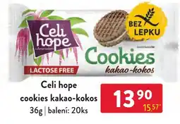 Qanto Celi hope cookies kakao-kokos nabídka