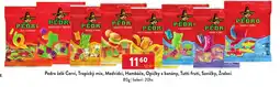 Qanto Pedro želé Červi, Tropický mix, Medvíďci, Hambáče, Opíčky a banány, Tutti fruti, Sovičky, Žraloci nabídka