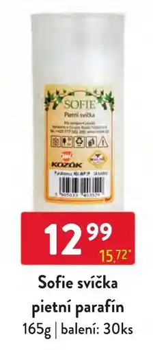 Qanto Sofie svíčka pietní parafín nabídka