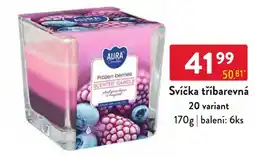 Qanto Aura svíčka tříbarevná nabídka