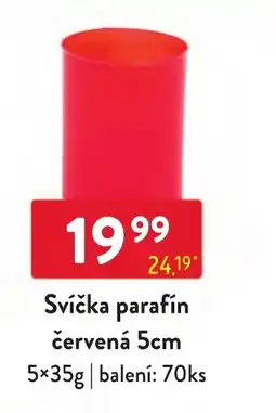 Qanto Svíčka parafín červená nabídka