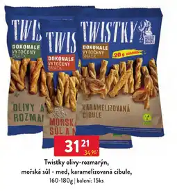 Qanto Twistky olivy-rozmarýn, mořská sůl - med, karamelizovaná cibule nabídka