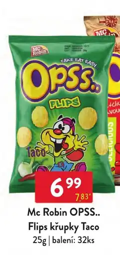 Qanto Mc Robin OPSS.. Flips křupky Taco nabídka