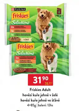 Qanto Friskies Adult hovězí kuře jehně v želé hovězí kuře jehně ve šťávě nabídka