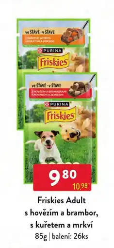 Qanto Friskies Adult s hovězím a brambor, s kuřetem a mrkví nabídka