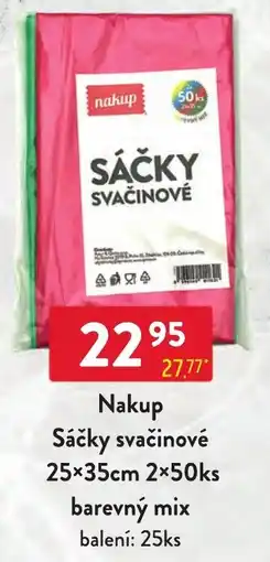 Qanto Nakup sáčky svačinové nabídka