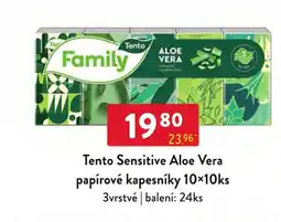 Qanto Tento sensitive aloe vera papírové kapesníky nabídka