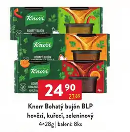 Qanto Knorr bohatý bujón blp hovězí, kuřecí, zeleninový nabídka