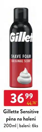 Qanto Gillette Sensitive pěna na holení nabídka