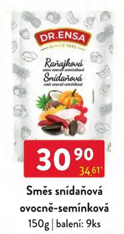 Qanto Dr. Ensa raňajková směs snídaňová ovocně-semínková nabídka