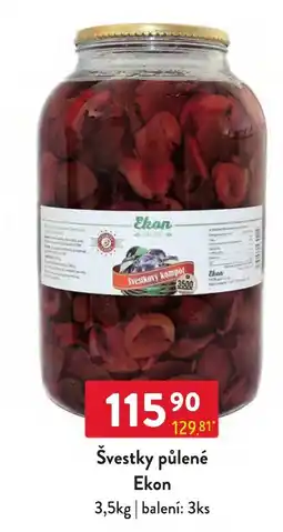 Qanto Ekon švestky půlené nabídka