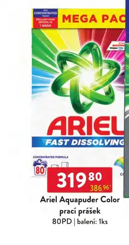 Qanto Ariel aquapuder color prací prášek nabídka