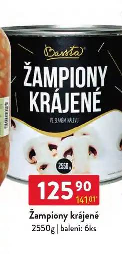 Qanto Bassta žampiony krájené nabídka