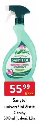 Qanto Sanytol univerzální čistič nabídka