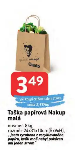 Qanto Taška papírová nakup malá nabídka